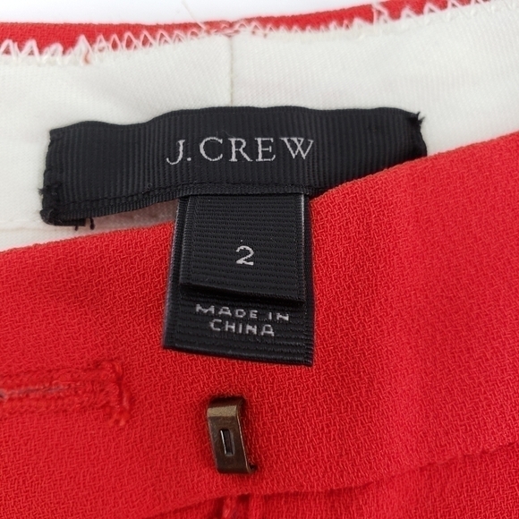 J. Crew Women's Pleaed Red Dress Shorts - Picture 5 of 7